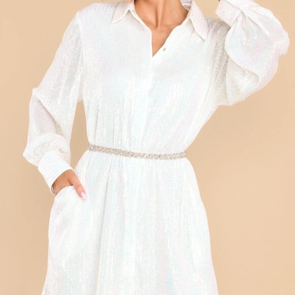 Red Dress Boutique Dresses & Skirts - White Sequin Dress